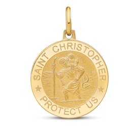 Polished St. Christopher Charm 14K Yellow Gold