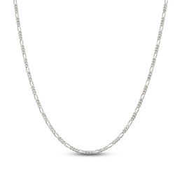 Solid Figaro Chain Necklace Sterling Silver 16&quot; 2.85mm