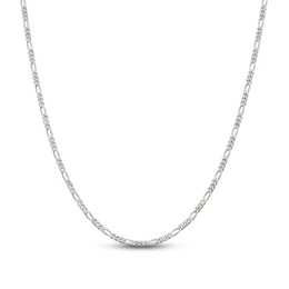 Solid Figaro Chain Necklace Sterling Silver 14&quot; 2.85mm