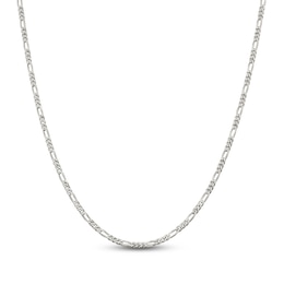 Solid Figaro Chain Necklace Sterling Silver 30&quot; 2.85mm