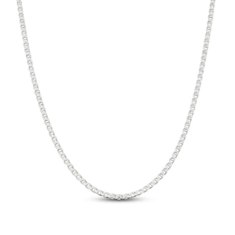 Solid Mariner Link Chain Necklace Sterling Silver 26&quot; 3.15mm