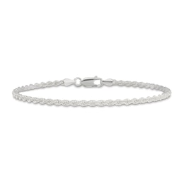 Rope Chain Anklet Sterling Silver 10&quot;
