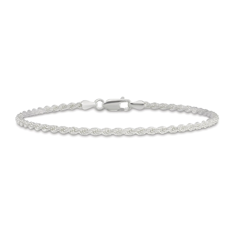 Main Image 1 of Rope Chain Anklet Sterling Silver 10&quot;