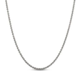 Solid Rope Chain Necklace Sterling Silver 18&quot; 2.25mm