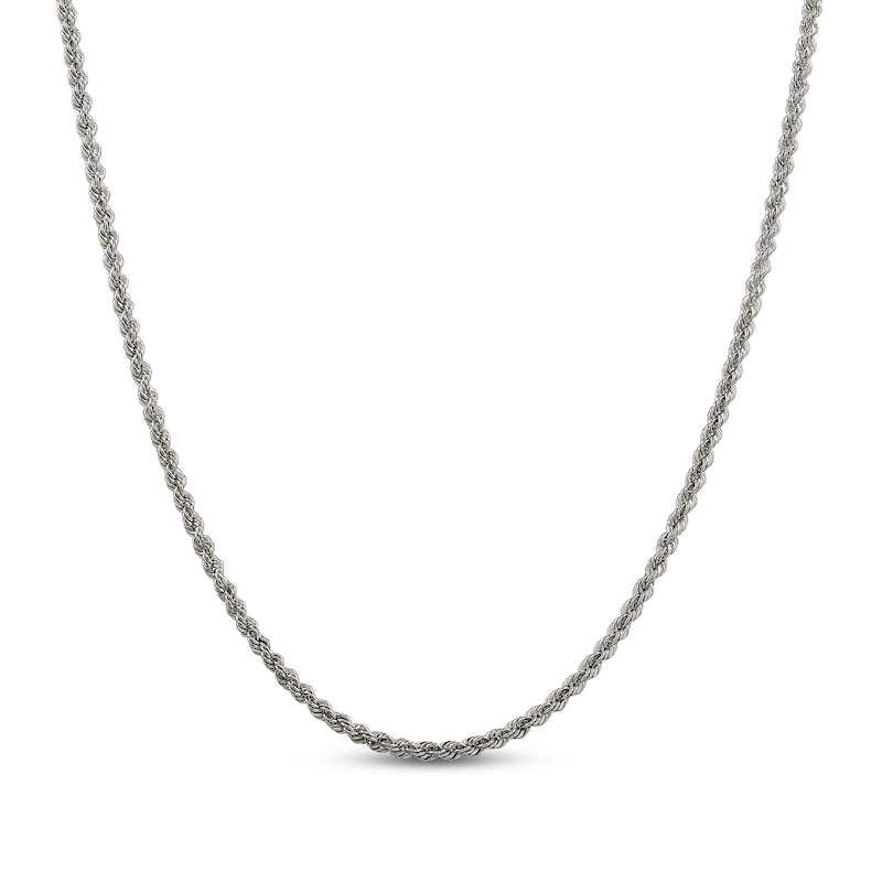 Solid Rope Chain Necklace Sterling Silver 18" 2.25mm