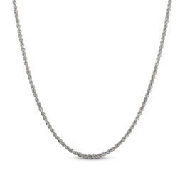 Solid Rope Chain Necklace Sterling Silver 20&quot; 2.25mm