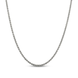 Solid Rope Chain Necklace Sterling Silver 26&quot; 2.5mm