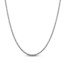 Solid Rope Chain Necklace Sterling Silver 28&quot; 2.5mm