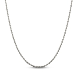 Solid Rope Chain Necklace Sterling Silver 18&quot; 2.25mm