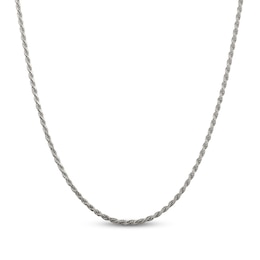 Solid Rope Chain Necklace Sterling Silver 20&quot; 2.25mm