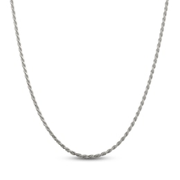 Solid Rope Chain Necklace Sterling Silver 22&quot; 2.25mm