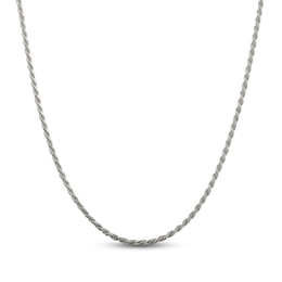 Solid Rope Chain Necklace Sterling Silver 30&quot; 2.25mm