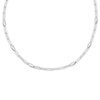 Thumbnail Image 1 of Elongated Flat Oval Chain Necklace Sterling Silver 18&quot;