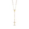 Thumbnail Image 1 of Rosary Bead Necklace 14K Tri-Tone Gold 24&quot;