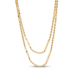 Double Rope Necklace 10K Yellow Gold 18&quot;