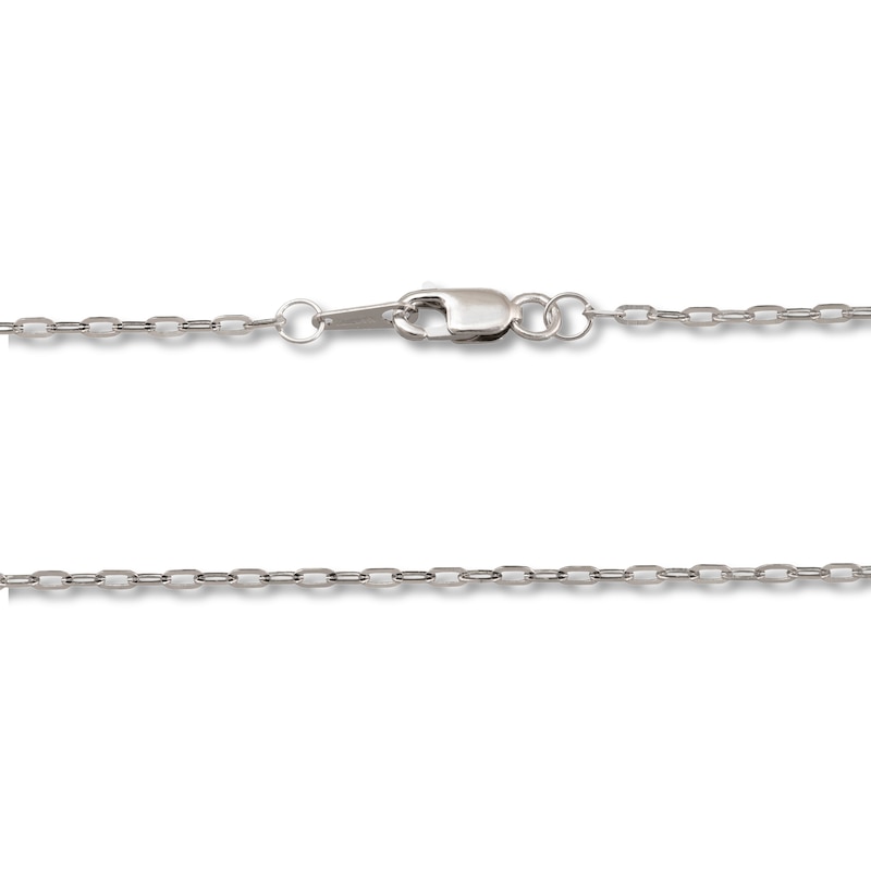 Main Image 3 of Solid Paperclip Necklace 14K White Gold 20&quot; 1.3mm