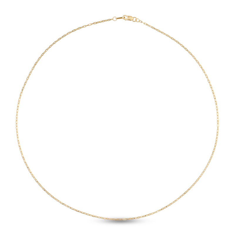 Main Image 2 of Solid Paperclip Necklace 14K Yellow Gold 18&quot; 1.3mm