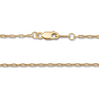 Solid Paperclip Necklace 14K Yellow Gold 20