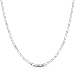 Solid Flat Anchor Chain Necklace Sterling Silver 20&quot; 3.15mm