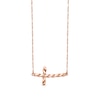 Thumbnail Image 1 of Twisted Cross Necklace 14K Rose Gold 17&quot;