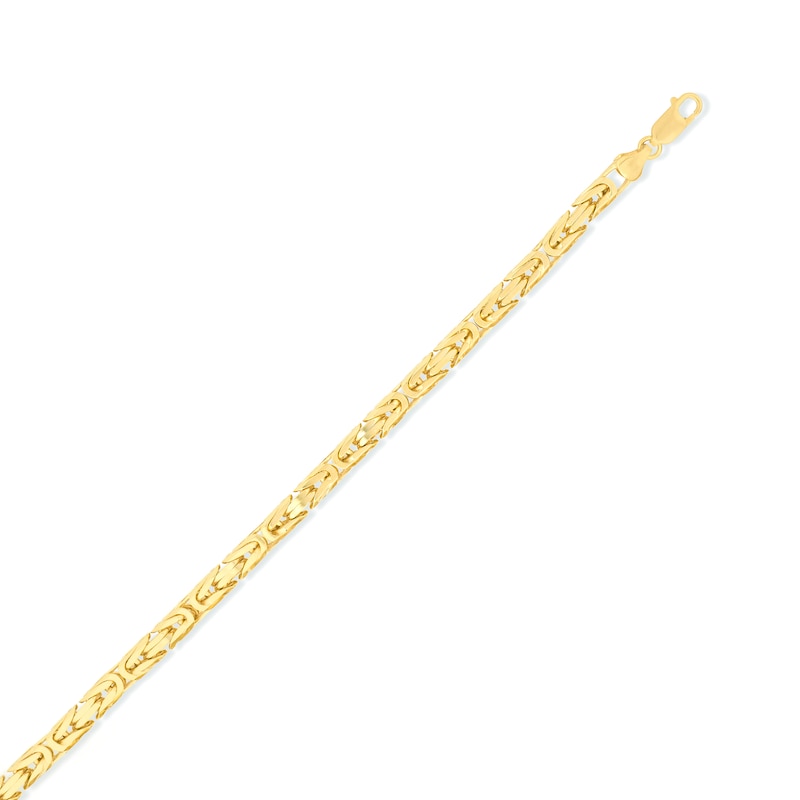 Solid Byzantine Chain Necklace 14K Yellow Gold 22" 5.2mm