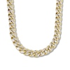 Thumbnail Image 1 of Hollow Diamond-Cut Curb Chain Necklace 10K Yellow Gold 24&quot; 9.4mm