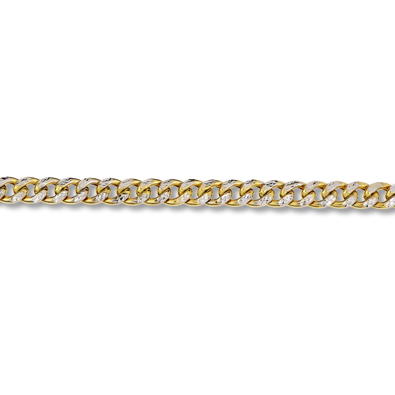 Main Image 2 of Hollow Diamond-Cut Curb Chain Necklace 10K Yellow Gold 24&quot; 9.4mm