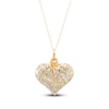 Thumbnail Image 0 of Puffy Heart Cable Chain Necklace 10K Yellow Gold 18"