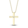 Thumbnail Image 0 of Shy Creation Cross Necklace Diamond Accents 14K Yellow Gold SC55021364