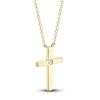 Thumbnail Image 2 of Shy Creation Cross Necklace Diamond Accents 14K Yellow Gold SC55021364
