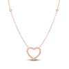 Thumbnail Image 0 of Heart Necklace Diamond Accents 14K Rose Gold 18"