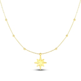 Star Necklace 14K Yellow Gold 18&quot;