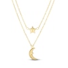 Thumbnail Image 1 of Graduated Star & Moon Necklace 14K Yellow Gold 18&quot;