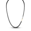 Thumbnail Image 0 of Dagger Necklace Diamond Accent Black/Gold Ion-Plated Stainless Steel 22"