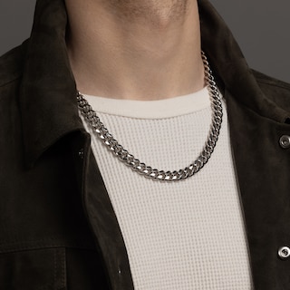 1933 by Esquire Solid Cuban Link Chain Necklace Sterling Silver 22 ...