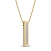 Thumbnail Image 2 of 1933 by Esquire  Diamond Pendant Necklace 1/8 ct tw Round 14K Yellow Gold-Plated Sterling Silver 22&quot;