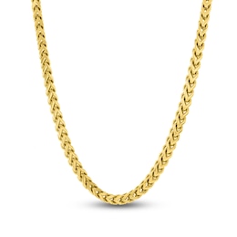 Solid Franco Chain Necklace Yellow Ion-Plated Stainless Steel 24&quot; 24mm