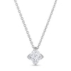 Thumbnail Image 1 of Diamond Diamond Solitaire Necklace 1/2 ct tw Princess 14K White Gold (I2/I)