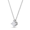 Thumbnail Image 2 of Diamond Diamond Solitaire Necklace 1/2 ct tw Princess 14K White Gold (I2/I)