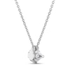 Thumbnail Image 3 of Diamond Diamond Solitaire Necklace 1/2 ct tw Princess 14K White Gold (I2/I)