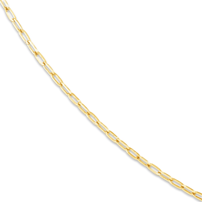 Solid Paperclip Chain Necklace 14K Yellow Gold 20" 2.5mm