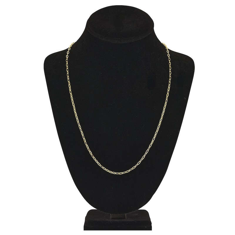 Main Image 2 of Solid Paperclip Chain Necklace 14K Yellow Gold 24&quot; 2.5mm