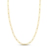 Thumbnail Image 1 of Hollow Paper Clip Chain Necklace 14K Yellow Gold 24&quot; 5mm