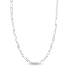 Thumbnail Image 1 of Hollow Paper Clip Chain Necklace 14K White Gold 18&quot; 5mm