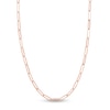 Thumbnail Image 1 of Hollow Paper Clip Chain Necklace 14K Rose Gold 20&quot; 5mm