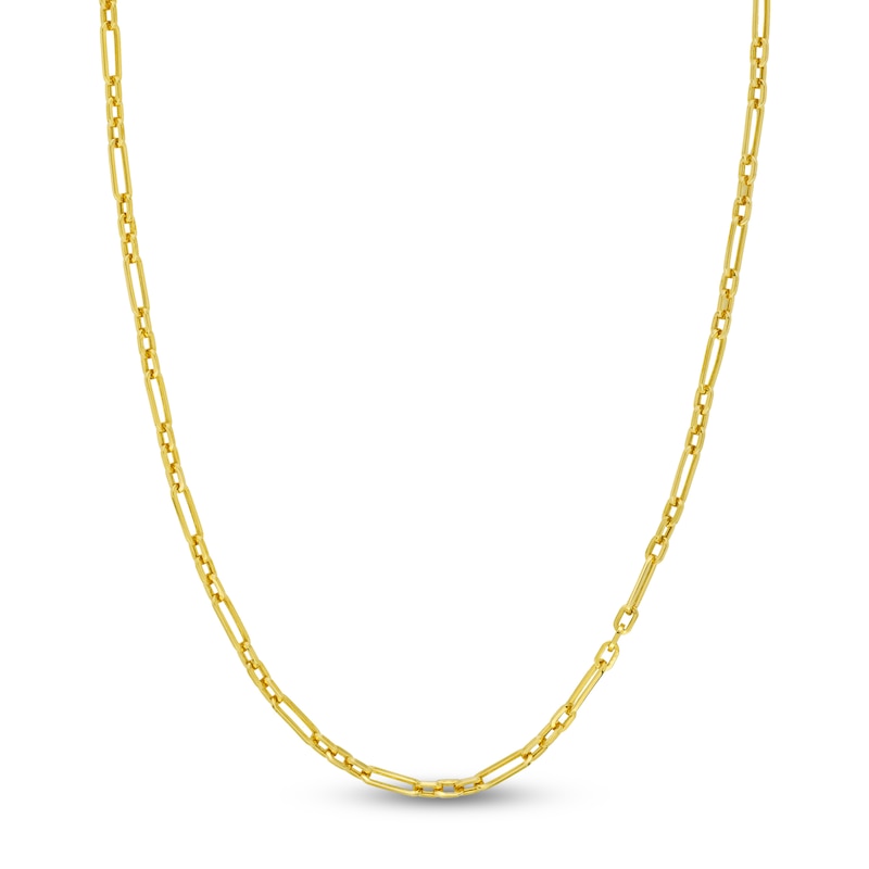 Hollow Link Chain Necklace 14K Yellow Gold 18" 3.9mm