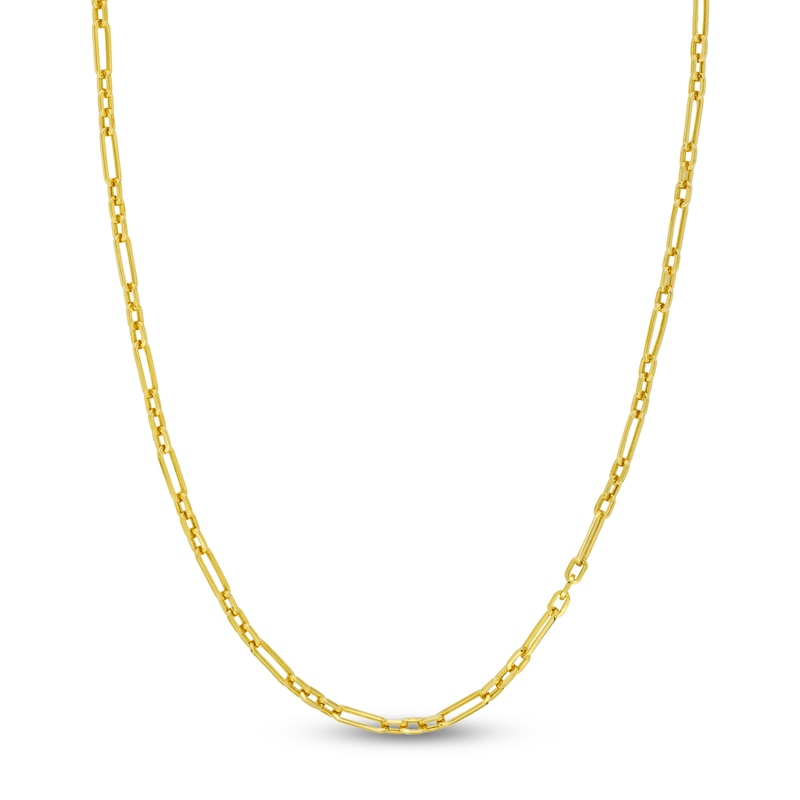 Hollow Link Chain Necklace 14K Yellow Gold 20" 3.9mm