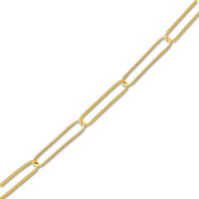 Main Image 2 of Solid Paperclip Chain Necklace 14K Yellow Gold 16&quot; 3.4mm