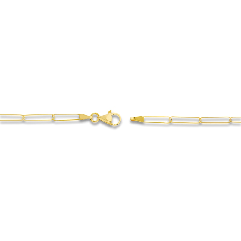 Main Image 3 of Solid Paperclip Chain Necklace 14K Yellow Gold 16&quot; 3.4mm