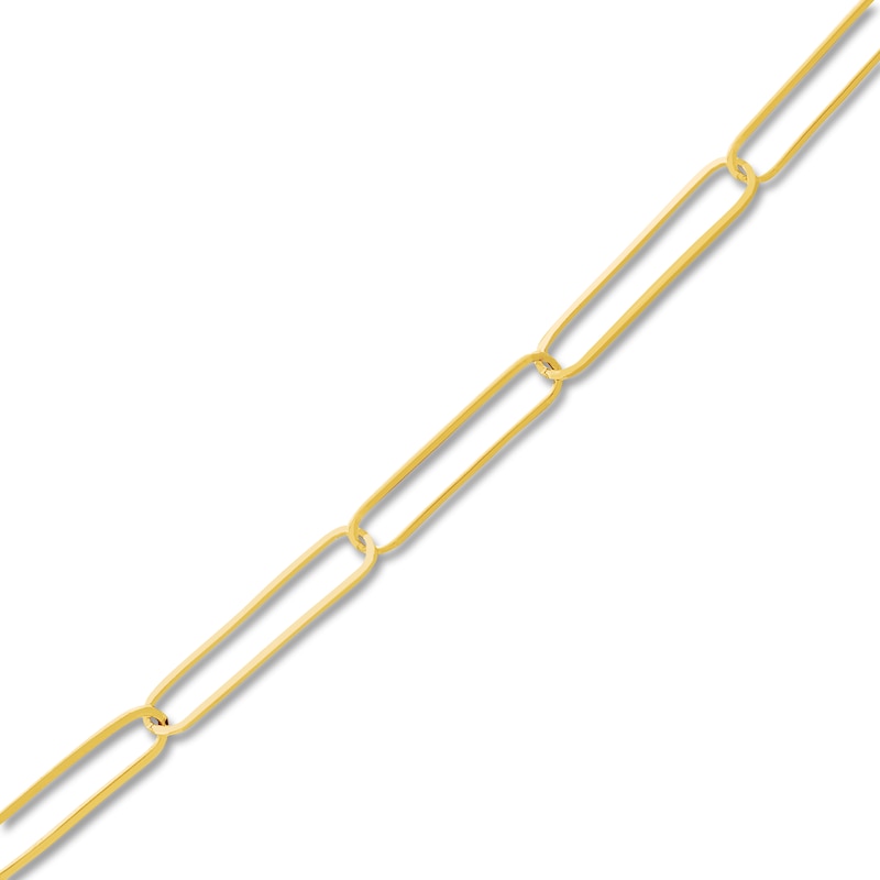 Main Image 2 of Solid Paperclip Chain Necklace 14K Yellow Gold 20&quot; 3.4mm